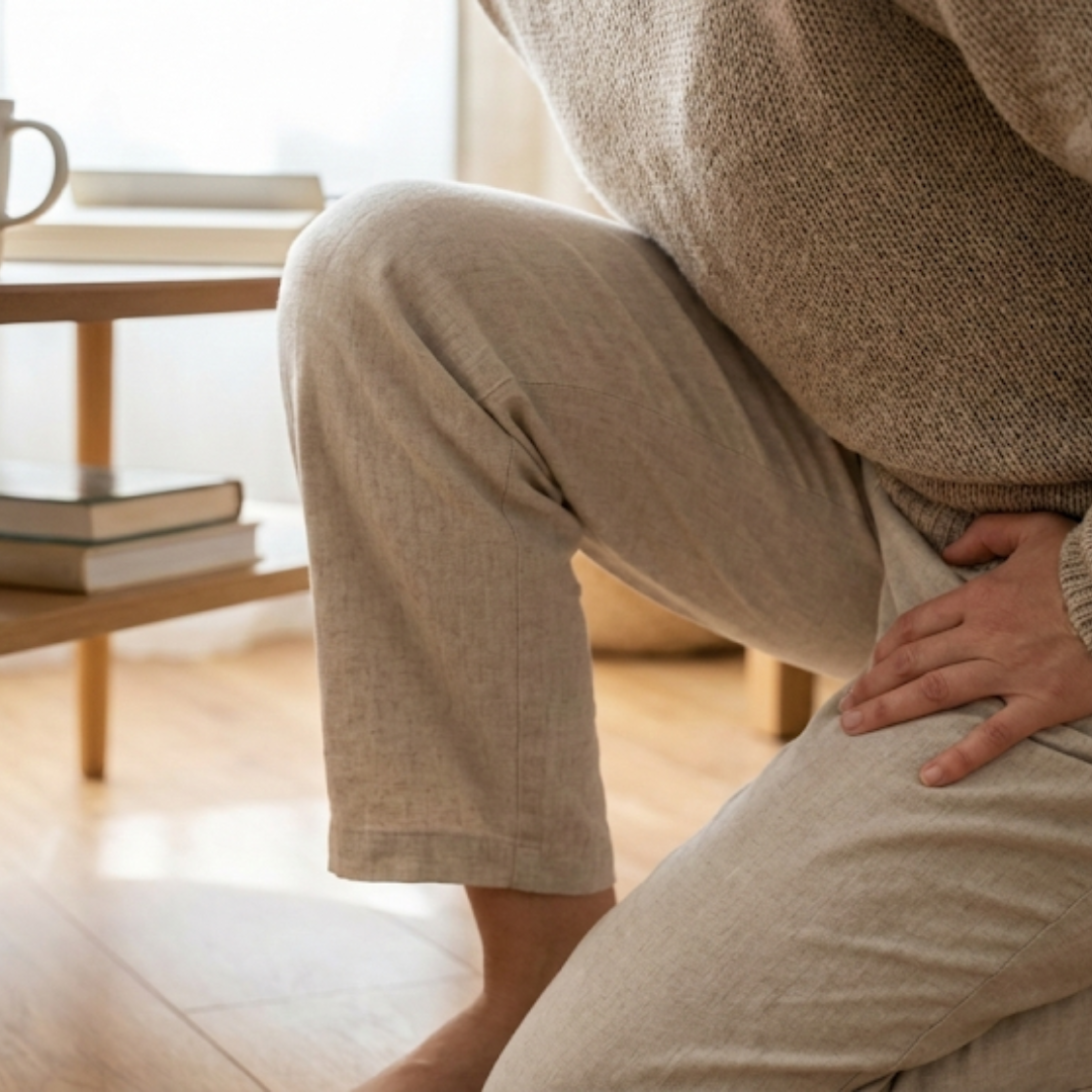 座って→立つ、たったこれだけで膝ギシギシ問題